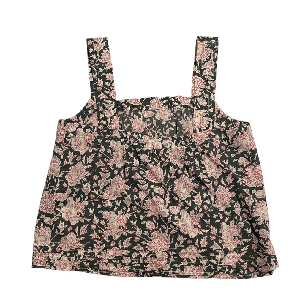 Wantable‎ Tank Top Womens Crop Floral 100% Cotton Cottagecore Coquette Girl